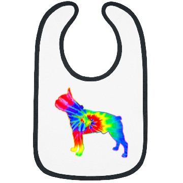 Discover Boston Terrier Pet Tie Dye Rainbow Bibs