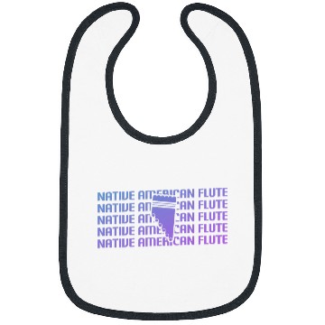 Discover Funny Flute Retro vintages Classic Native American Flute Flutist Bibs
