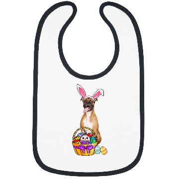 Discover Boxer Pet Easter Egg Funny Boxer Easter Bibs