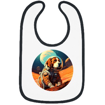 Discover Beagle Pet Mars Funny Dog Astronaut 1 0 Bibs