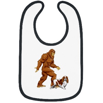 Discover Cavalier Pet Fun bigfoots Walking Cavalier King Charles Spaniel Sasquatch Bibs