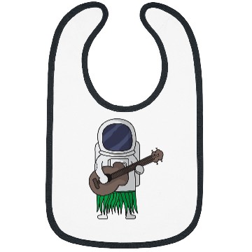 Discover Funny Ukulele Astronauts Outer Space Ukulele Luau Cute Funny Hawaii Gift Bibs