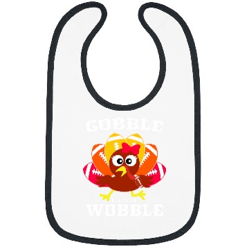 Discover Sport American Football Lacrosse Gift Gobble Til You Wobble Cute Turkey Football Thanksgiving 21 Bibs