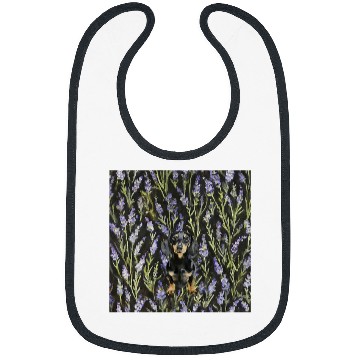 Discover Dachshund Pet Purple Lavender vintages Plant Pattern Bibs
