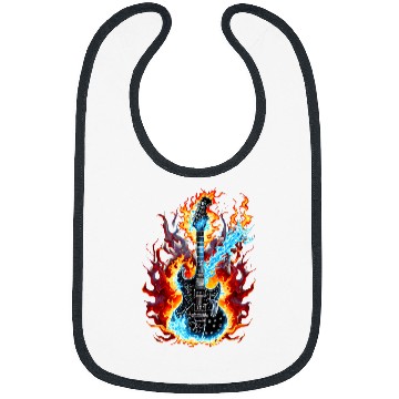 Discover Funny Guitar Burning Guitar A Fiery and Fearless Tribute 1 Guitarist Bibs
