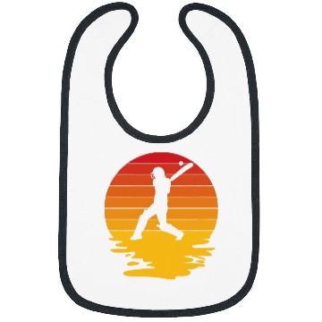 Discover Cricket Fan Retro Sunset Cricket Cricket Player Bibs