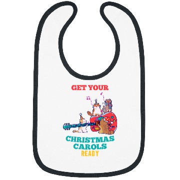 Discover Funny Guitar black cats Kitty Christmas Carol singing cats guitar Kitten Cat Bibs