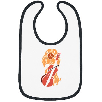 Discover Funny Cellist Dog Playing Cello Orchestra Member Bibs