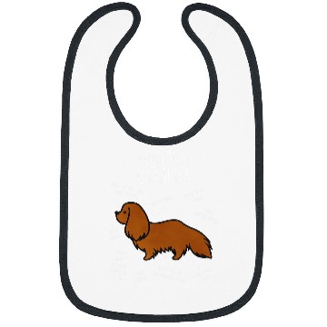 Discover Cavalier Pet Ruby Cavalier King Charles Spaniel Dog Mom Funny Anatomy Bibs
