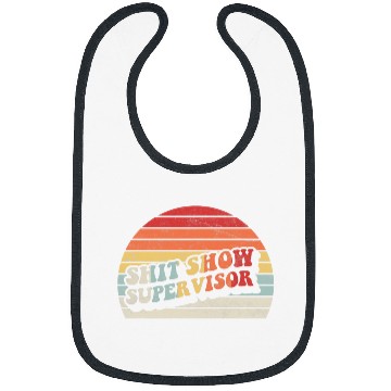 Discover Retro Shit Show Supervisor Hilarious vintages For Adults Bibs