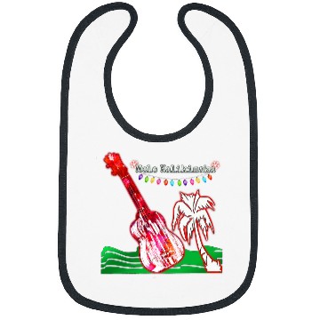 Discover Funny Ukulele Colorful Ukulele Mele Kalikimaka Hawaiian Christmas Holiday Bibs