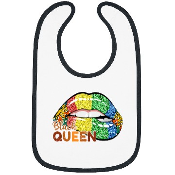 Discover Black Queen Melanin Lips African Leopard Pride Black History Bibs