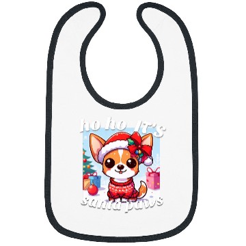 Discover Chihuahua Pet Ho ho its Santa paws cute Chihuahua in Christmas costume Bibs