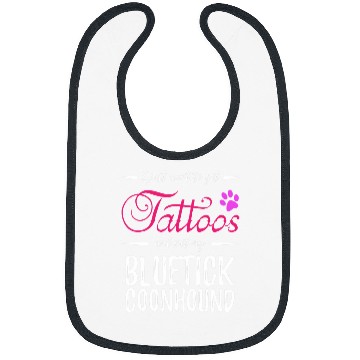Discover Coonhound Pet Bluetick Coonhound Dog Lover Tattoo Funny Dog Mom Bibs