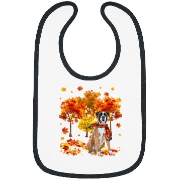 Discover Boxer Pet Its Fall Yall Cute Boxer Autumn Tree Fall Leaves 2 Bibs