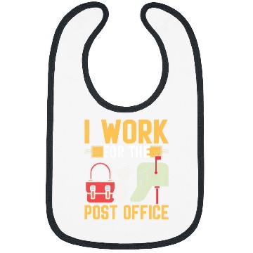 Discover I Work For The Post Office I Postal Worker Bibs
