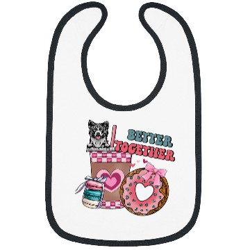 Discover Akita Pet Better Together Groovy Retro Valentines Day Dog Bibs