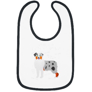 Discover Australian Shepherd Pet Anatomy Cute Funny Pet Aussie Dog Mom Bibs