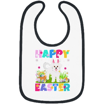 Discover Bichon Pet Frise Happy Easter Bunny Bichon Frise Dog Easter Sunday Bibs