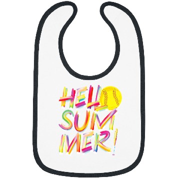 Discover Softball Gift Hello Summer Fastpitch SlowPitch Bibs