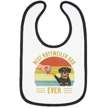 Discover Rottweiler Pet Mens  Rottweiler Dad Ever Fist Bump Rottie Dog Fathers Day Bibs