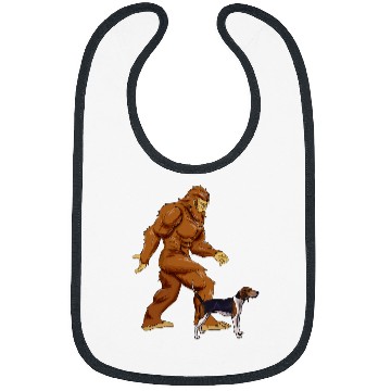 Discover Coonhound Pet Funny bigfoots Walking Treeing Walker Coonhound Sasquatch Bibs