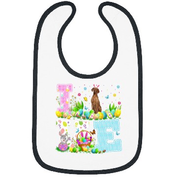 Discover Coonhound Pet Easter Egg Hunt Funny Love Coonhound Easter Bibs