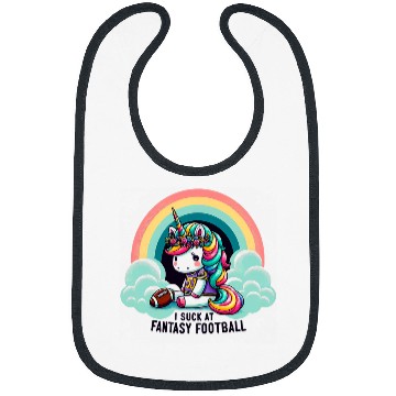 Discover Sport American Football I Suck at Fantasy Football Unicorns Rainbow Loser 5 Bibs