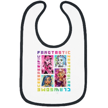 Discover Kids Monster High Student Rainbow Grid Bibs