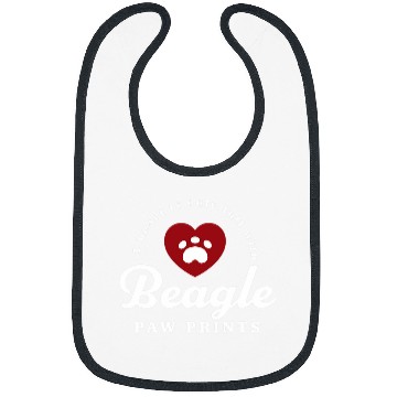 Discover Beagle Pet Paw Prints Bibs