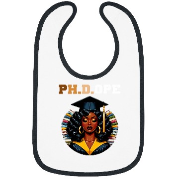 Discover PHDOPE PhD Doctorate Student Graduation Black Queen 2024 Bibs
