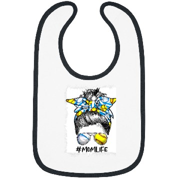 Discover Sport Rugby Messy Bun Mothers Day Mom Life Rugby Sport Lover Bibs