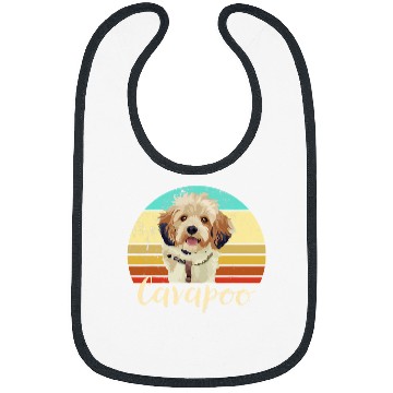 Discover Cavapoo Pet Cute Cavapoo Dog Mom Dad Vintage Pet Owner Graphic 327 Bibs
