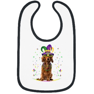 Discover Dachshund Pet Funny Lover Cute Mardi Gras carnivals Jester Bibs