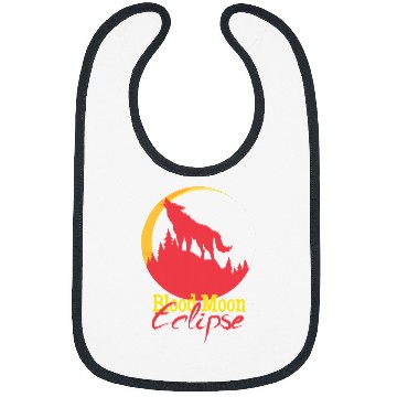 Discover Coyote Mammal Blood Moon Eclipse Howling Bibs