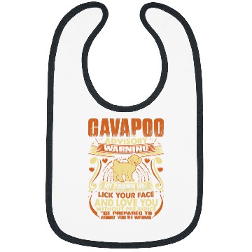 Discover Cavapoo Pet Advisory Warning Dog Pets Lovers Bibs