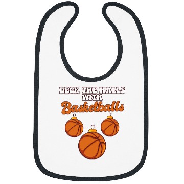 Discover Sport Basketball Player Coachs Christmas Balls Deck The Halls Xmas Bibs