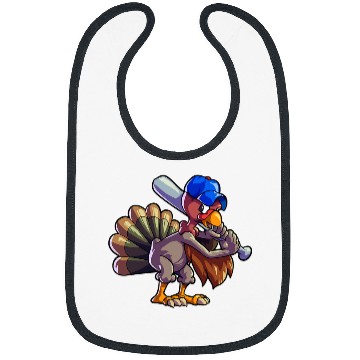 Discover Sport Baseball Thanksgiving Men Kids Boys Baseball Turkey Bibs