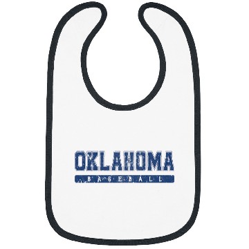 Discover Sport Baseball Oklahoma Baseball Blue vintages Text Bibs