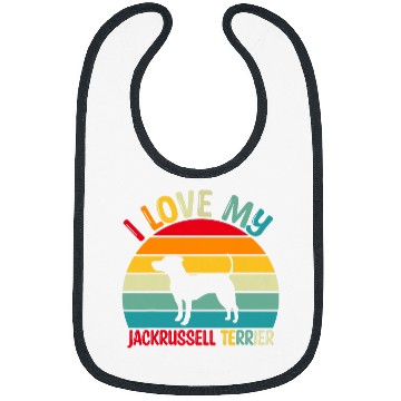 Discover Jack Russell Pet Sunset jack Russell terrier Vibes Retro Doggo Love Bibs