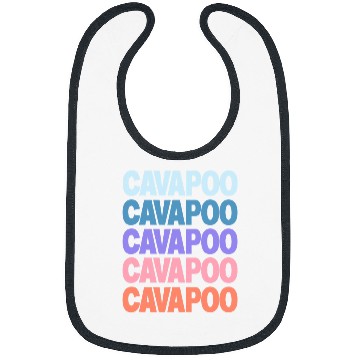 Discover Cavapoo Pet Funny Modern Repeated Text Design Bibs