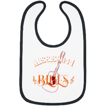 Discover Funny Guitar Mississippi Delta Blues Guitar Vintage Music Bibs