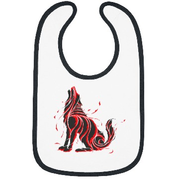 Discover Coyote Mammal burning angry Wildlife Colorful Wolves Wild Animal Bibs