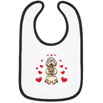 Discover Labradoodle Pet Dog With Stuffed Animal 2 Bibs