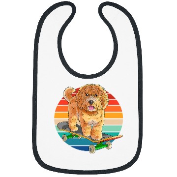 Discover Labradoodle Pet Funny Skateboarding Dog Skateboarder Bibs