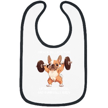 Discover French Bulldog Pet Weightlifting Bodybuilding Mom Frenchie Bibs