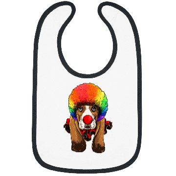 Discover Basset Hound Pet Clown Basset Hound Dog Carnival Circus Staff Pet Dog Lover Bibs