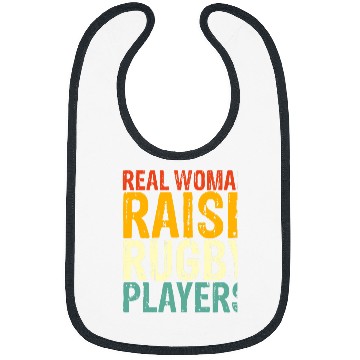 Discover Sport Rugby Mom Mother Real Woman Raise Rugby Player Vintage Bibs