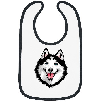 Discover Husky Pet Cool Siberian Husky Face 276 Bibs