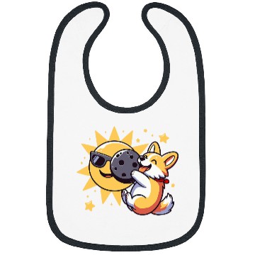 Discover Corgi Pet Cute Corgi Solar Eclipse Sun Moon Space Design Bibs